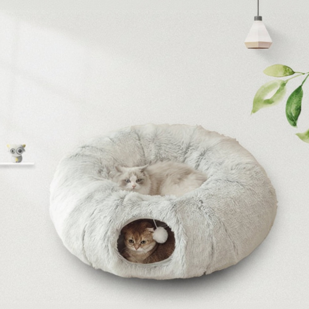 Pet Nest Foldable Cat Tunnel Nest Winter New Cat Nest Cat Tunnel Plush Warm Dog Nest Cross-border Wholesale