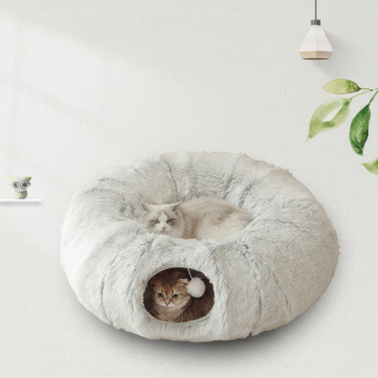 Pet Nest Foldable Cat Tunnel Nest Winter New Cat Nest Cat Tunnel Plush Warm Dog Nest Cross-border Wholesale
